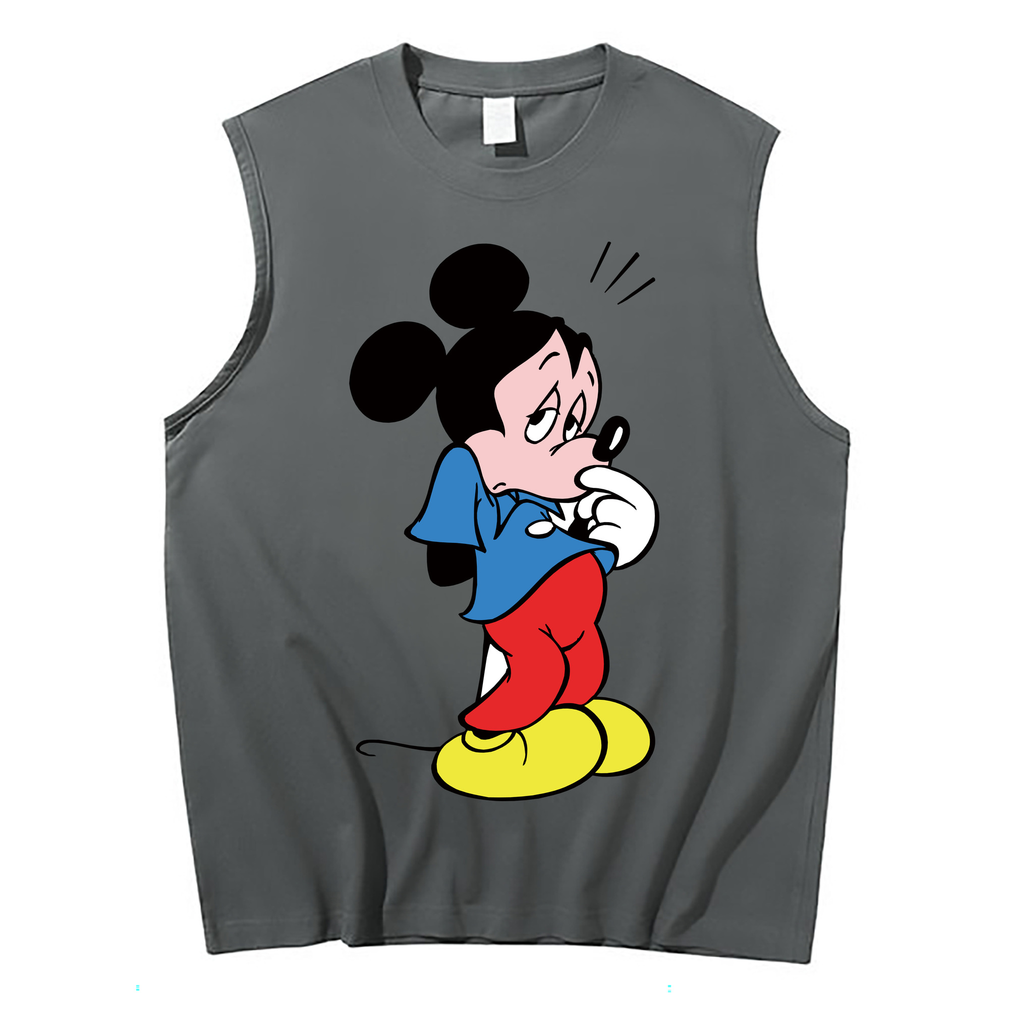 ミッキーマウス Mickey Mouse コットン100％タンクトップ（フロントプリント）